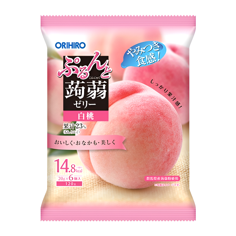 오리히로 곤약젤리 파우치 복숭아 백도맛 6개입