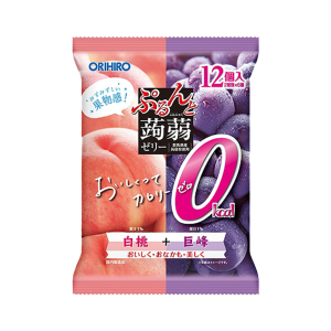 오리히로 곤약젤리 파우치 제로 칼로리 복숭아 백도+거봉 (12개입)